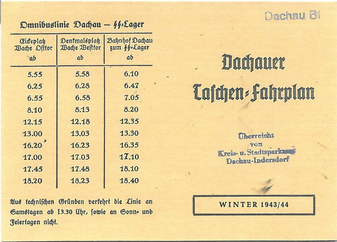 Wahrnehmung Stadt Dachau -KZ Dachau 1937