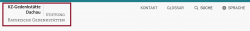 Screenshot Kopfzeile. Markiertes Logo der KZ-Gedenkstätte Dachau.