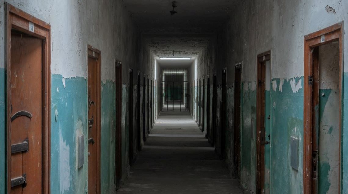Blick in das ehemalige Lagergefängnis