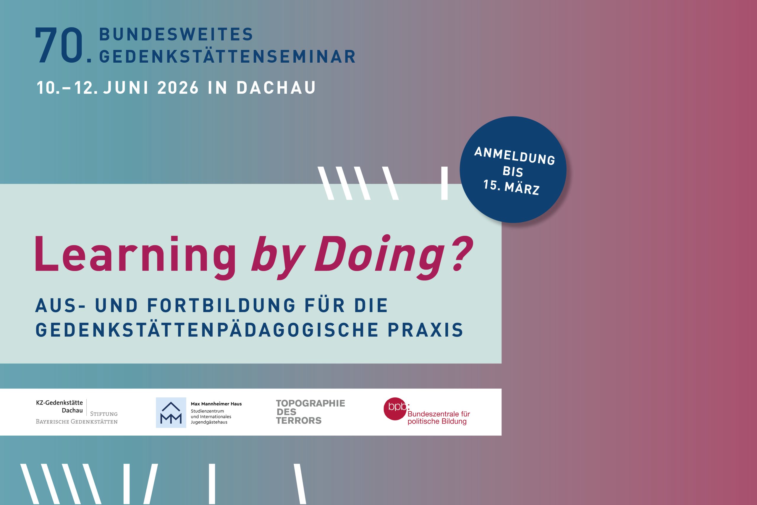 Key Visual 70. bundesweites Gedenkstättenseminar