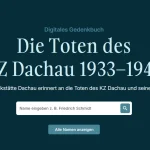 Zur Pressemeldung über das Digitale Gedenkbuch "Die Toten des KZ-Dachau 1933-1945".