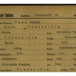 Alfred Fahr aus Nieder-Olm, der auf diesem SS-Dokument mit der Rasse „Senegal“ klassifiziert wurde, war von 1943 bis 1945 aufgrund der Herkunft seines Vaters im KZ Dachau inhaftiert.